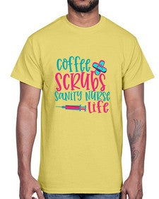 coffee scrubs sanity nurse life Style Style 669#- nurse- Cotton Tee
