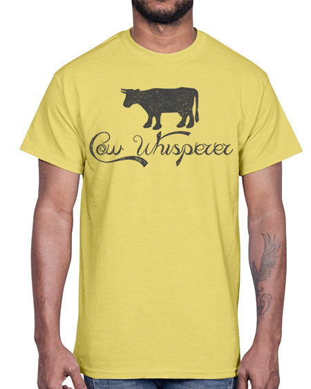 cow whisper- cow- Cotton Tee