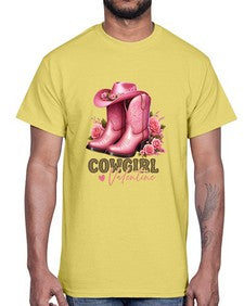 cowgirl valentine cupid valentine 352#- western- Cotton Tee