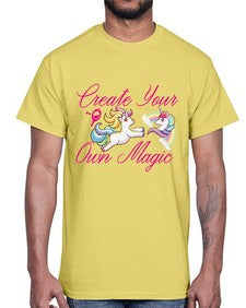create your own magic 84#- unicorn- Cotton Tee