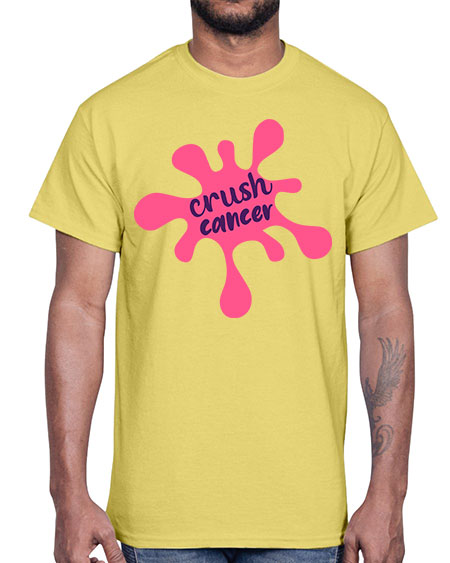 crush cancer Style 18#- breast cancer- Cotton Tee