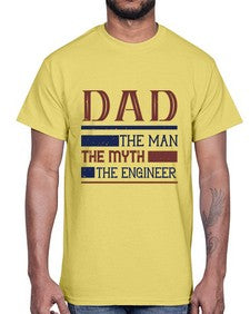 dad the man the myth the engineer Style 110#- engineer- Cotton Tee