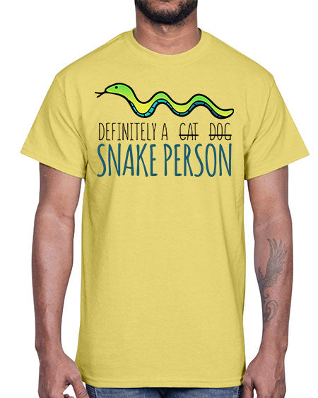 definitely a snake person- snake- Cotton Tee