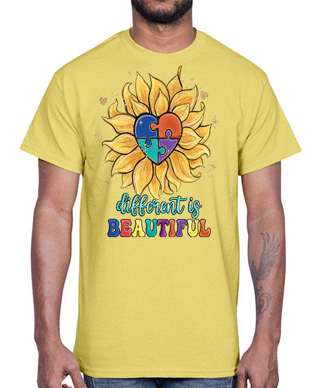 different is beautiful- autism- Cotton Tee