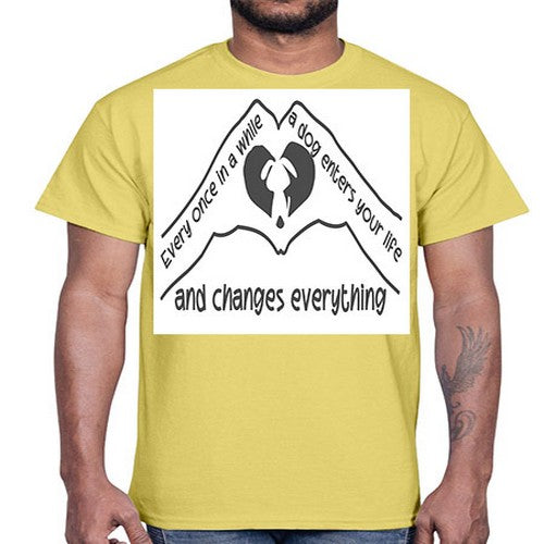 dog changes everything 75#- dogs- Cotton Tee