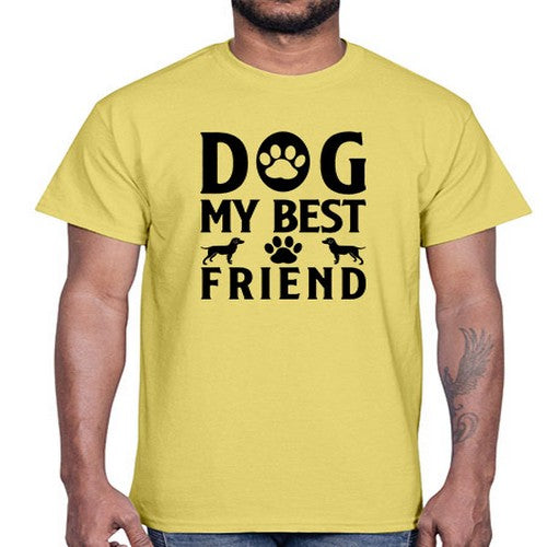 dog my best friend 88#- dogs- Cotton Tee