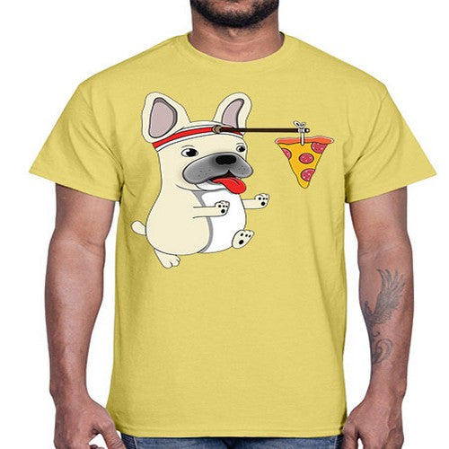 dog pizza funny shirt 90#- dogs- Cotton Tee