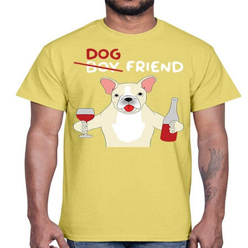 dog wine friend 93#- dogs- Cotton Tee