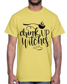 drink up witches 38#- witch- Cotton Tee