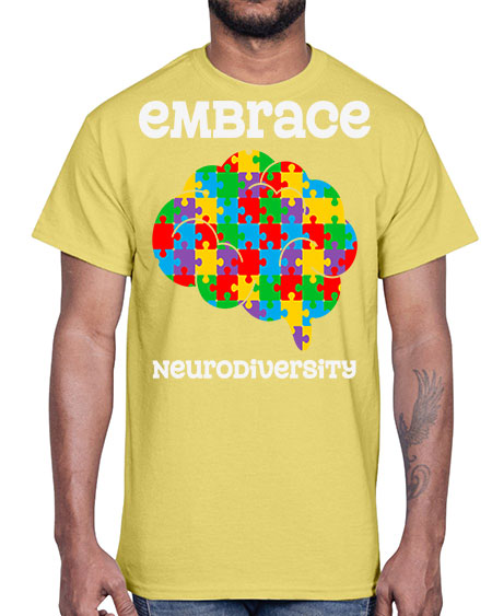 embrace neurodiversity autism awareness 87#- autism- Cotton Tee