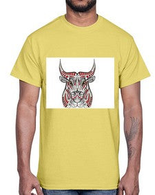 ethnic bull 418#- mandala- Cotton Tee