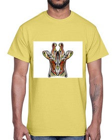 ethnic giraffe 425#- mandala- Cotton Tee