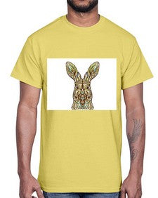 ethnic kangaroo 427#- mandala- Cotton Tee