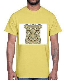 ethnic leopard 429#- mandala- Cotton Tee