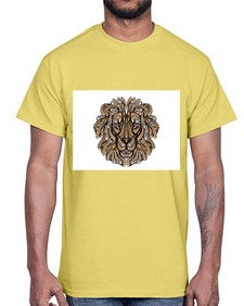 ethnic lion 430#- mandala- Cotton Tee