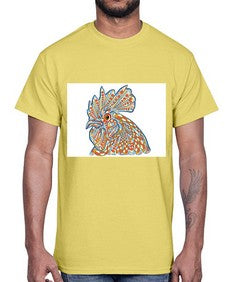 ethnic rooster 438#- mandala- Cotton Tee