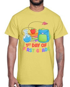 first day of first Grade 100#- first grade- Cotton Tee