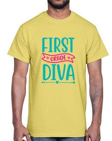 first grade diva 123#- first grade- Cotton Tee