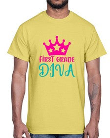 first grade diva 128#- first grade- Cotton Tee