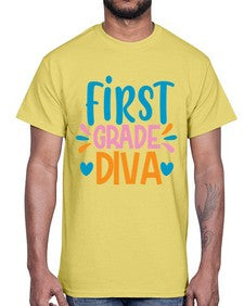first grade divaaa 130#- first grade- Cotton Tee