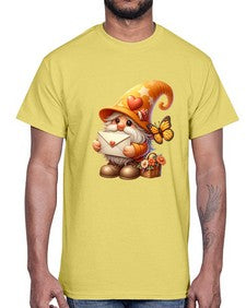 gnome with butterfly 09#- gnome- Cotton Tee