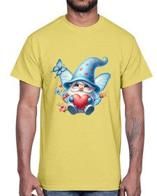 gnome with butterfly 28#- gnome- Cotton Tee