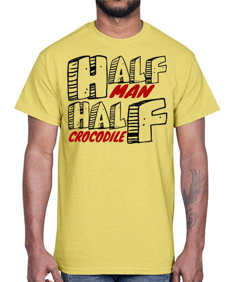 half man half crocodile- alligator- Cotton Tee