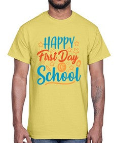 happy first day of school 238#- last day of school- Cotton Tee