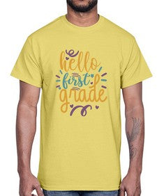 hello first grade 272#- first grade- Cotton Tee