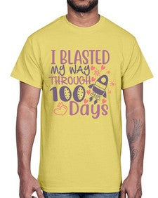 i blassted my way through one hundred days 356#- one hundred days- Cotton Tee