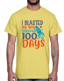 i blasted on my way through one hundred days 357#- one hundred days- Cotton Tee