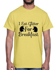 i eat glitter for breakfast 178#- unicorn- Cotton Tee