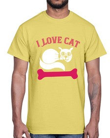 i love cat Style 55#- cats- Cotton Tee