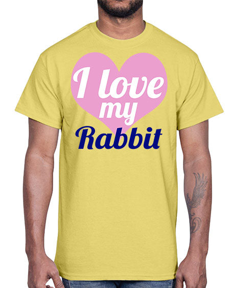 i love my rabbit- rabbit- Cotton Tee