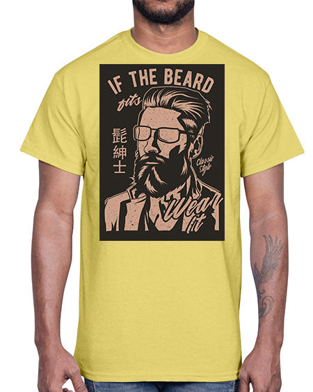 if the beard fits wear it cs 151#- bears - animals- Cotton Tee