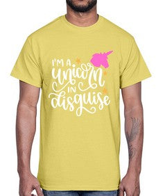 im a unicorn in disguise 229#- unicorn- Cotton Tee