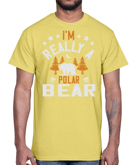 im really a polar bear 147#- bears - animals- Cotton Tee