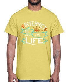 internet is my life 66#- internet- Cotton Tee
