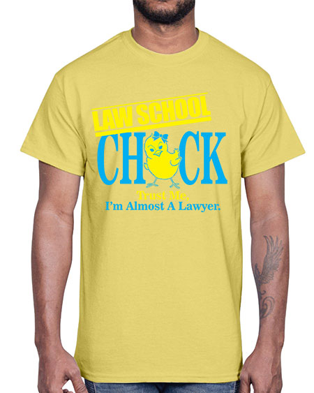 law school chick copy 1037#- lawyer- Cotton Tee