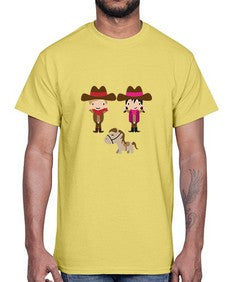 little cowboys 736#- western- Cotton Tee