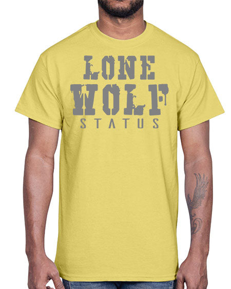 lone wolf status- wolf- Cotton Tee