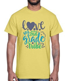 love my second grade tribe 522#- second grade- Cotton Tee