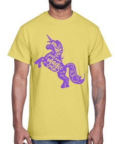 make your own magic colored 283#- unicorn- Cotton Tee