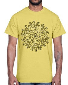 mandala 901#- mandala- Cotton Tee