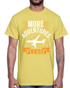 more adventures please  32#- airplane- Cotton Tee