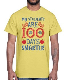 my students are days smarter 543#- one hundred days- Cotton Tee