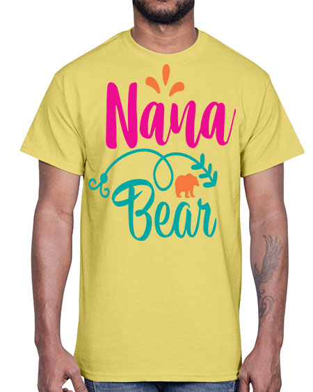 nana bear 197#- bears - animals- Cotton Tee