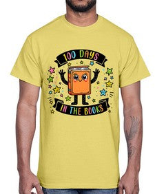 one hundred Days in the Books 567#- one hundred days- Cotton Tee