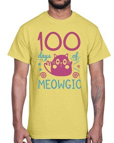 one hundred days of meowgic 570#- one hundred days- Cotton Tee
