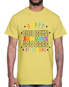 one hundred days of school 575#- one hundred days- Cotton Tee